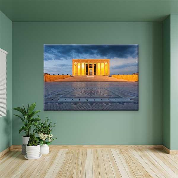 Anıtkabir Aydınlatmalı Akşam Manzarası Kanvas Tablo 12099