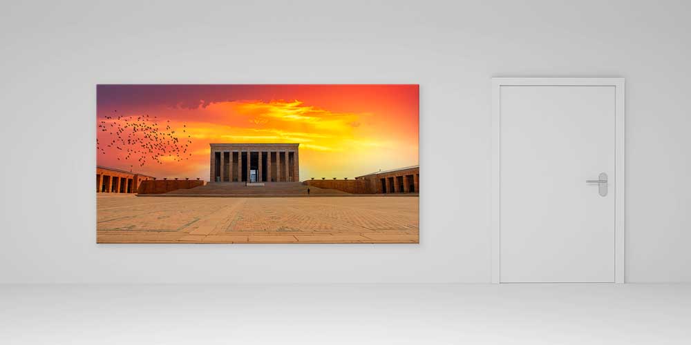 Anıtkabir Gün Batımı Manzarası Büyük Ebat Duvar Dekor Ürünü 11939