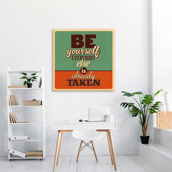 aphorism-wall-art-3192-01 Kendin Ol Herkes Zaten Alındı Duvar Tablosu – 3192