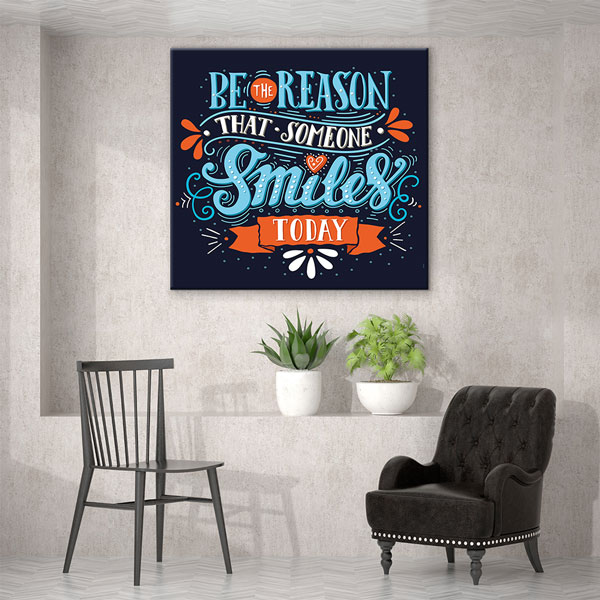 aphorism-wall-decor-3306-08 Bugün Birilerinin Gülümseme Sebebi Ol Duvar Tablosu – 3306