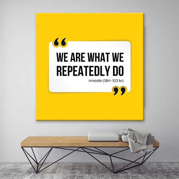 aphorism-wall-design-3159-02 Aristoteles Sözü: Ne Yaparsak Oyuz Duvar Dekoru – 3159