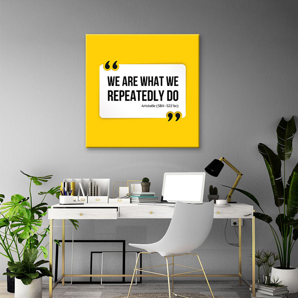 aphorism-wall-design-3159-04 Aristoteles Sözü: Ne Yaparsak Oyuz Duvar Dekoru – 3159