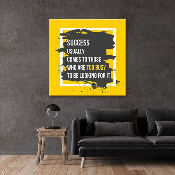 aphorism-wall-posters-3173-01 Başarı Meşgul Olanlara Gelir Motivasyon Tablosu – 3173