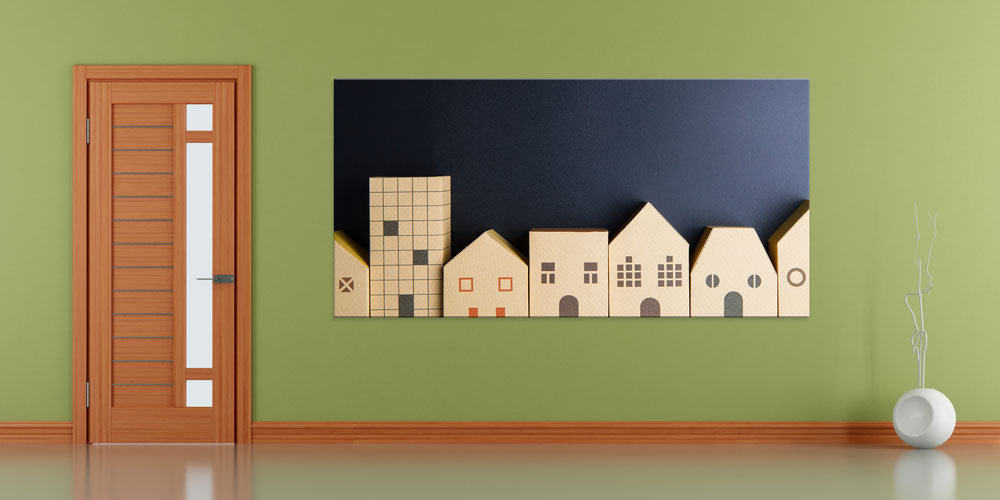 Modern Mimari ve Emlak Temalı Büyük Ebat Duvar Dekoru 7888