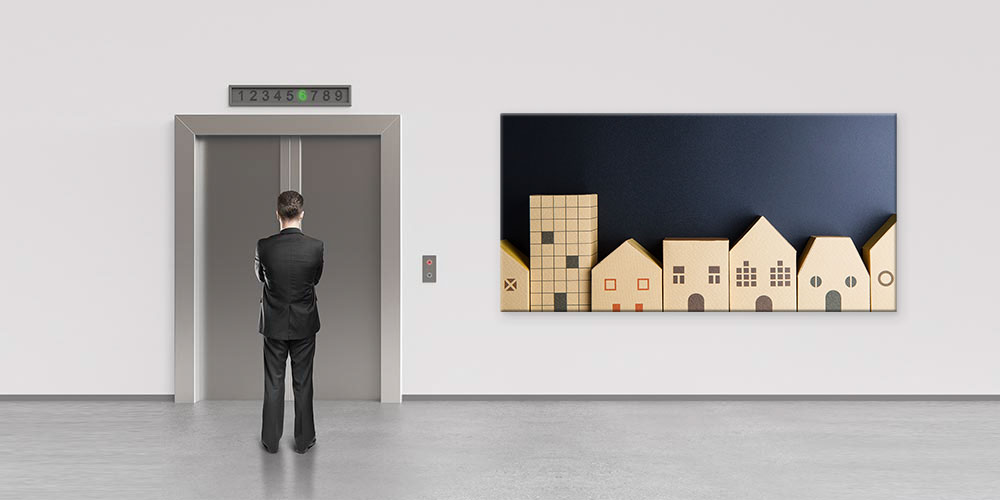 Modern Mimari ve Emlak Temalı Büyük Ebat Duvar Dekoru 7888