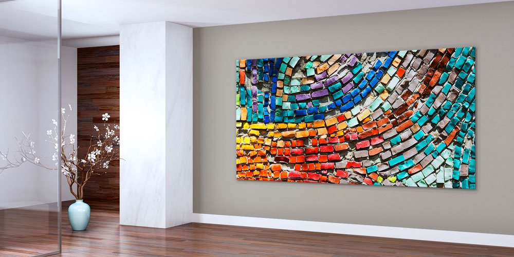 Renkli Mozaik Desenli Büyük Ebatlı Duvar Dekoru 7892