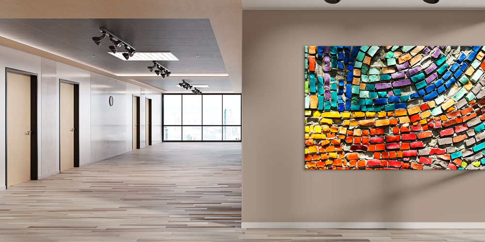 Renkli Mozaik Desenli Büyük Ebatlı Duvar Dekoru 7892
