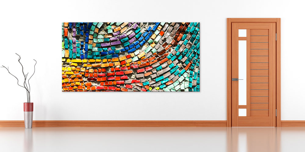 Renkli Mozaik Desenli Büyük Ebatlı Duvar Dekoru 7892
