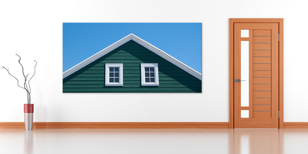 architecture-wall-art-decor-7896-04 Yeşil Cephe ve Çatı Detaylı Mimari Büyük Ebatlı Duvar Dekoru 7896