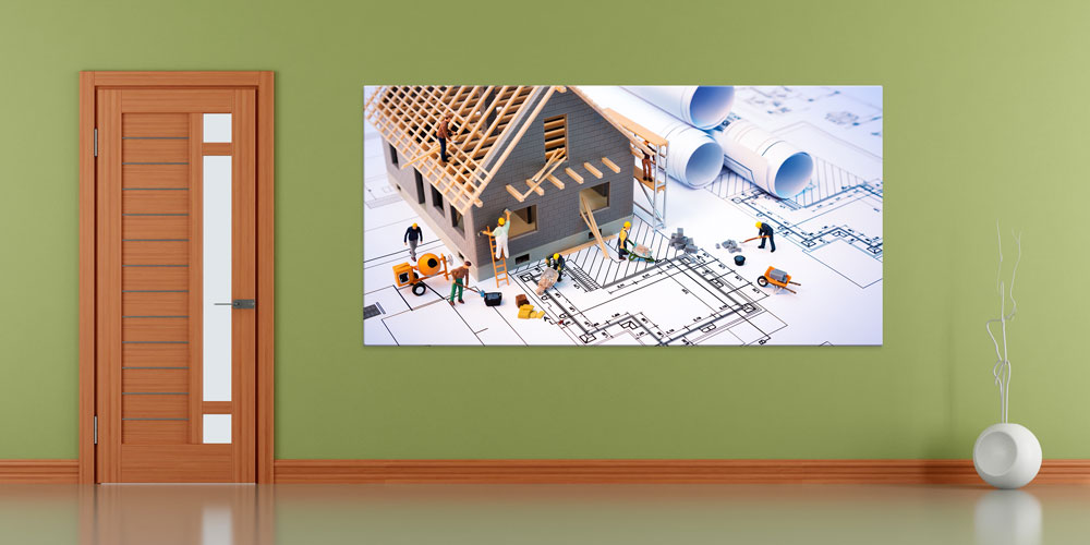 İnşaat ve Mimarlık Temalı Büyük Ebatlı Duvar Dekoru 7889