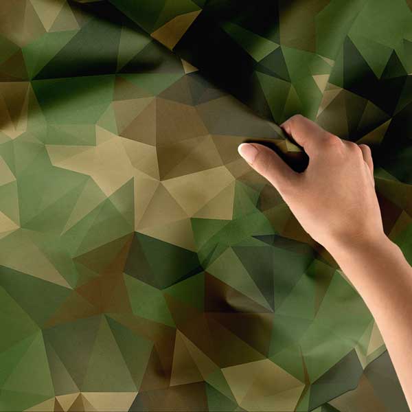 army-wall-art-decor-11104-04 Soyut Üçgenli Kamuflaj Duvar Örtüsü - Geometrik Askeri Dekor 11104