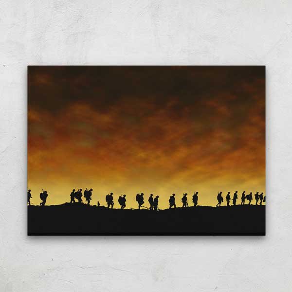 Askeri Yürüyüş Siluetleri Kanvas Tablo – 11216