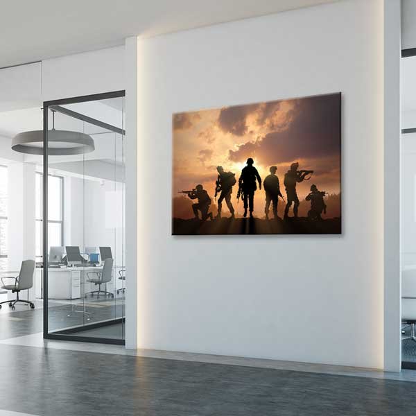 army-wall-canvas-art-11218-03 Askeri Harekat Siluetleri Kanvas Tablo – 11218