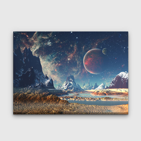 Fantastik Gezegen Manzarası Kanvas Tablo 5235