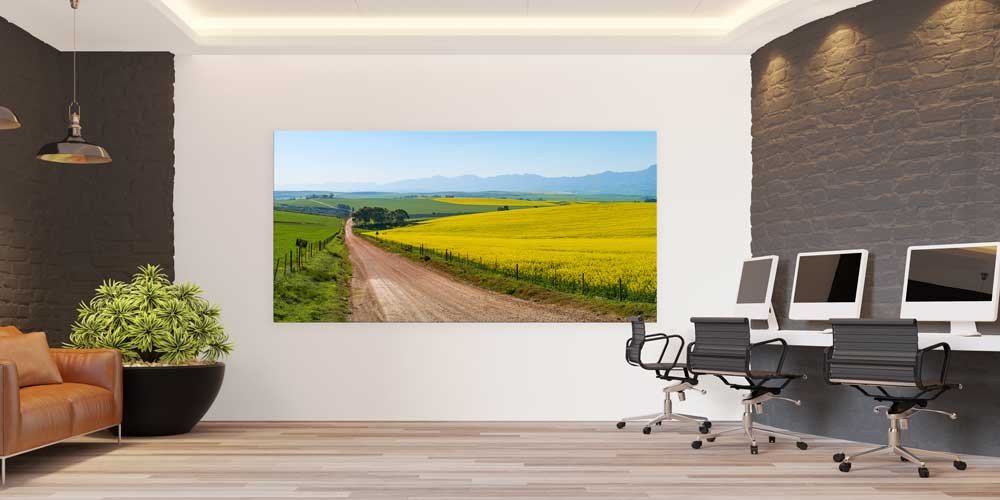 art-decor-wall-design-14023-02 Kanola Tarlasında Uzak Yol Büyük Ebat Duvar Dekoru 14023