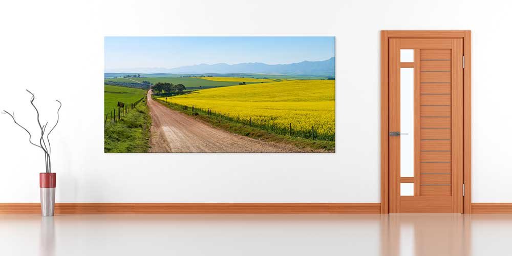 art-decor-wall-design-14023-03 Kanola Tarlasında Uzak Yol Büyük Ebat Duvar Dekoru 14023