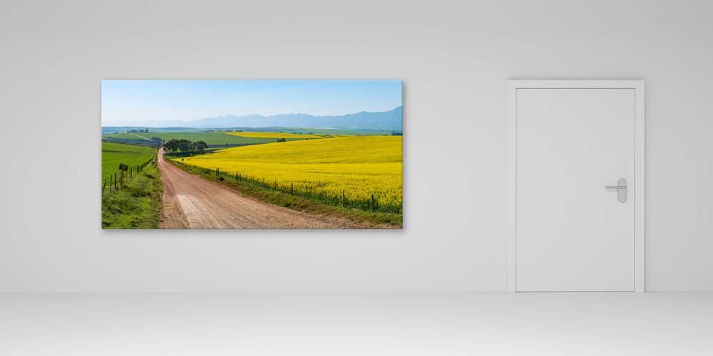 art-decor-wall-design-14023-04 Kanola Tarlasında Uzak Yol Büyük Ebat Duvar Dekoru 14023