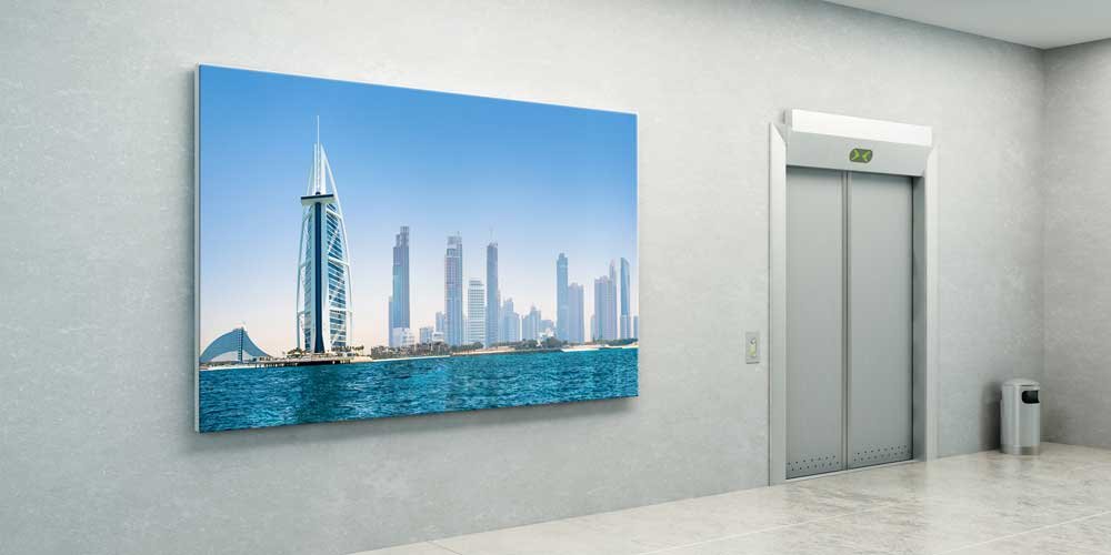 Modern Dubai Şehir Silüeti ve Deniz Manzarası Büyük Duvar Dekoru 14076