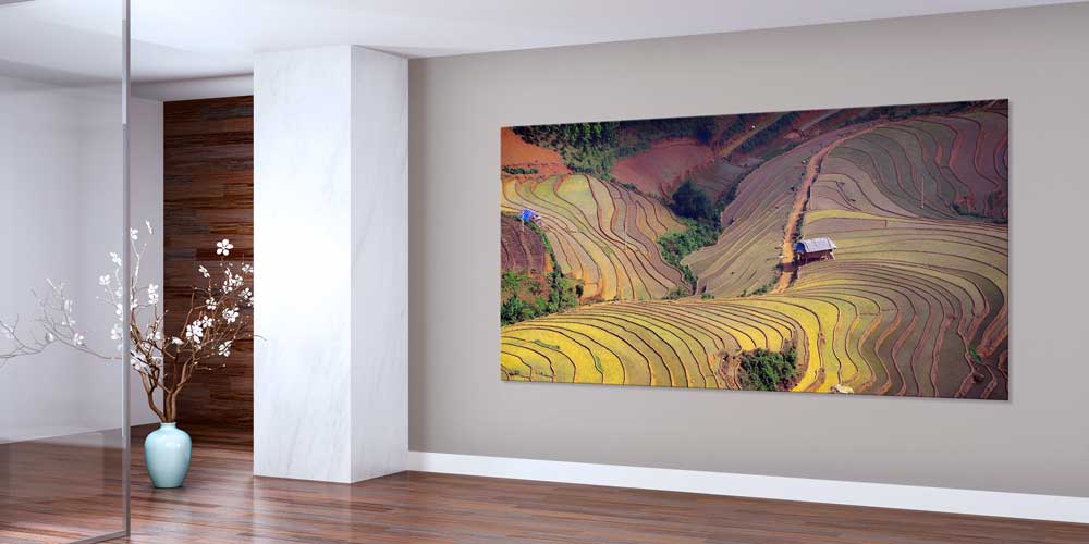 Büyük Ebat Asya Teraslı Pirinç Tarlası Duvar Dekoru 14025