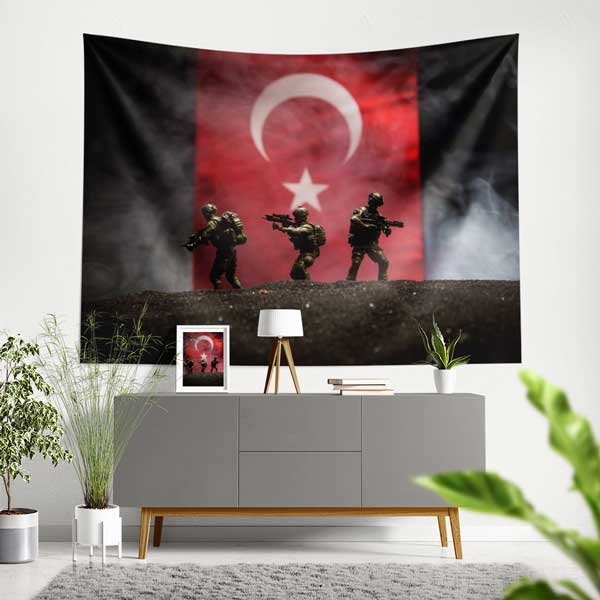 Türk Askeri Timi ve Bayrak Duvar Örtüsü 11092