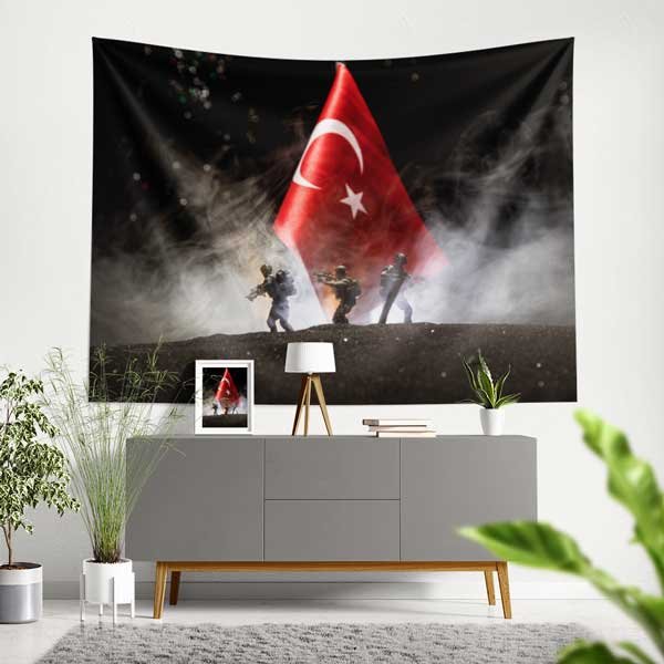 Türk Askeri Timi ve Savaş Alanı Duvar Örtüsü 11093
