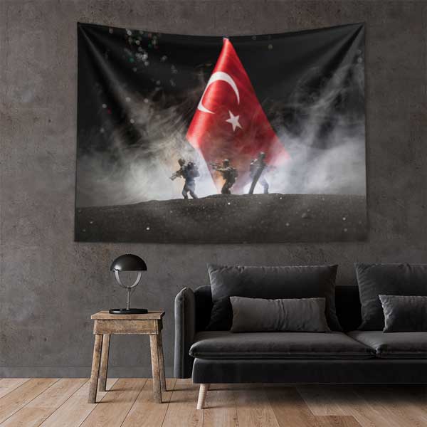 Türk Askeri Timi ve Savaş Alanı Duvar Örtüsü 11093