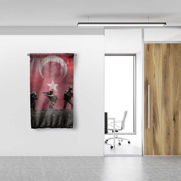 Askeri Duvar Dekoru | Türk Bayrağı ve Askerler 11166
