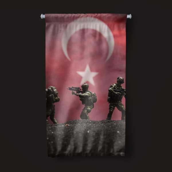Askeri Duvar Dekoru | Türk Bayrağı ve Askerler 11166