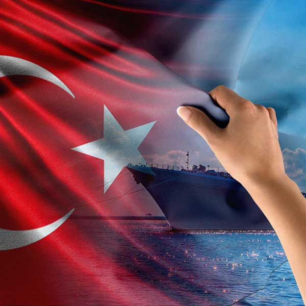 Türk Bayrağı ve Denizaltı Temalı Duvar Örtüsü 11042