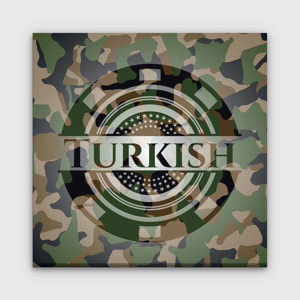 Türk Askeri Amblemli Kamuflaj Duvar Tablosu – 11273