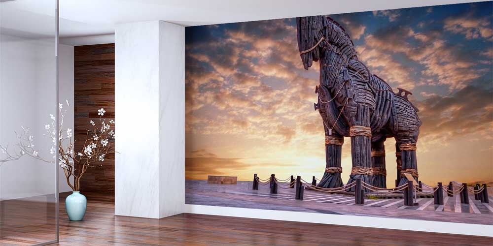 Truva Atı Temalı Askeri Duvar Tasarımı 10988