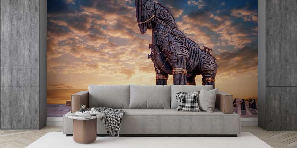 Truva Atı Temalı Askeri Duvar Tasarımı 10988