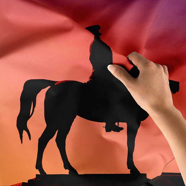 Gün Batımı Atatürk Atlı Asker Silüeti Duvar Örtüsü 11077