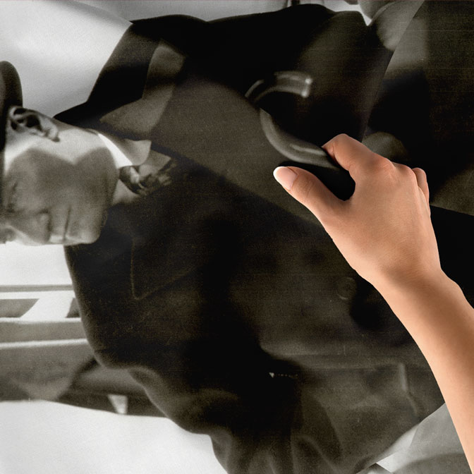 Atatürk Cumhuriyet Temalı Şapkalı Portre Duvar Örtüsü Kumaş Baskı 6208