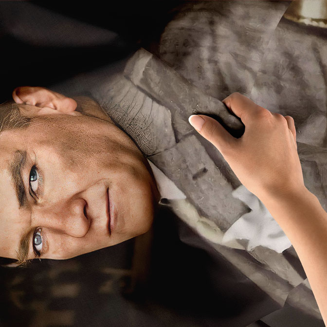 Atatürk Renkli Portre Duvar Örtüsü Kumaş Baskı 6205