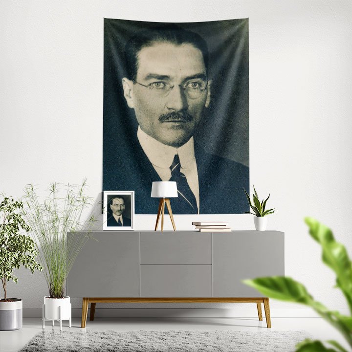 Atatürk Portreli Kumaş Duvar Örtüsü 6202