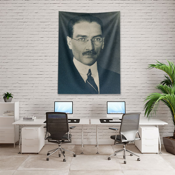 Atatürk Portreli Kumaş Duvar Örtüsü 6202