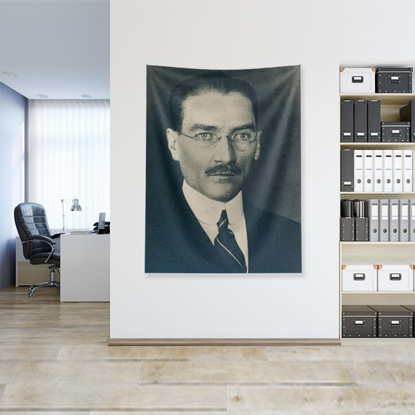 Atatürk Portreli Kumaş Duvar Örtüsü 6202