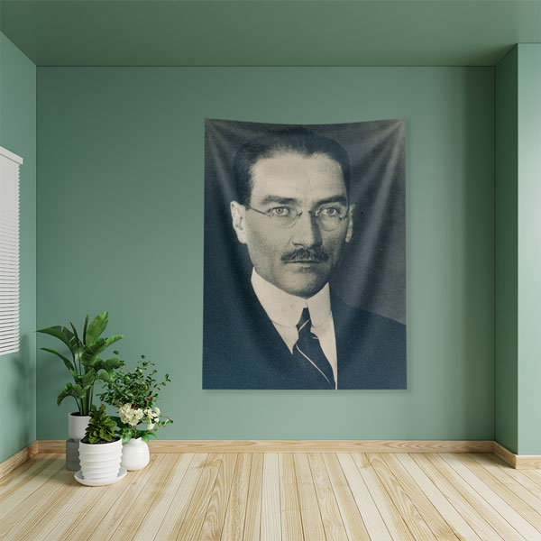 Atatürk Portreli Kumaş Duvar Örtüsü 6202