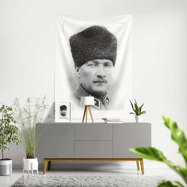 ataturk-duvar-flamalari-14329-00 Atatürk Klasik Portre Duvar Flaması Kumaş Baskı 14329