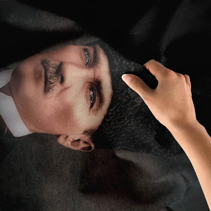 Atatürk Klasik Portre Duvar Örtüsü Kumaş Baskı 6215