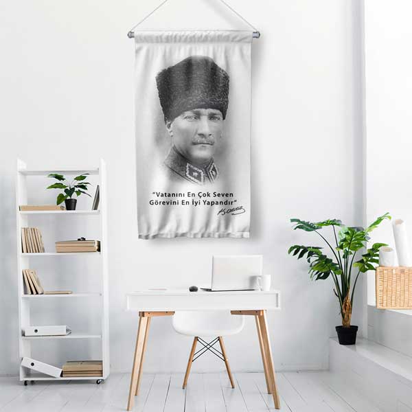 Atatürk Sözlü Duvar Flaması 14318