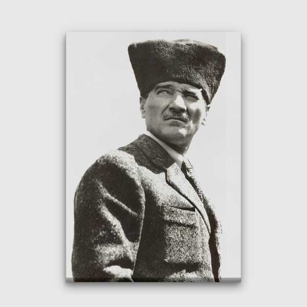 ataturk-portre-tablo-6180-00 Atatürk Kalpaklı Portre Kanvas Tablo 6180