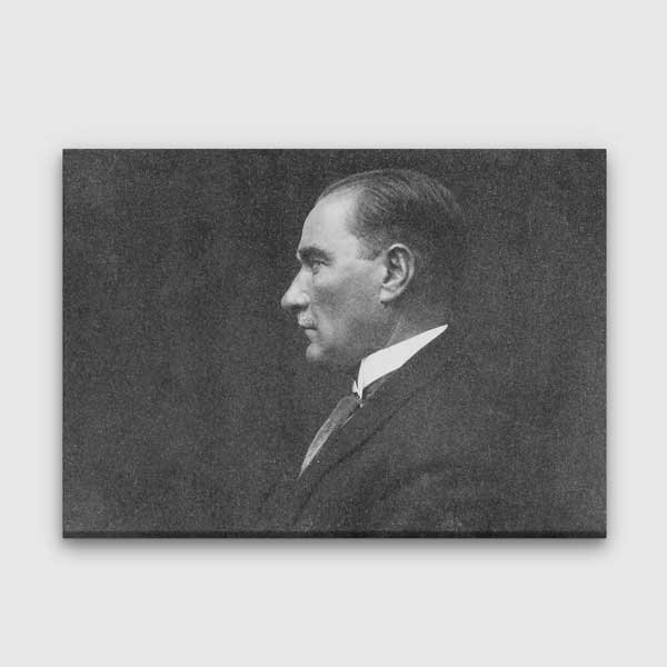 Atatürk Yan Profil Klasik Portre Kanvas Tablo 6195