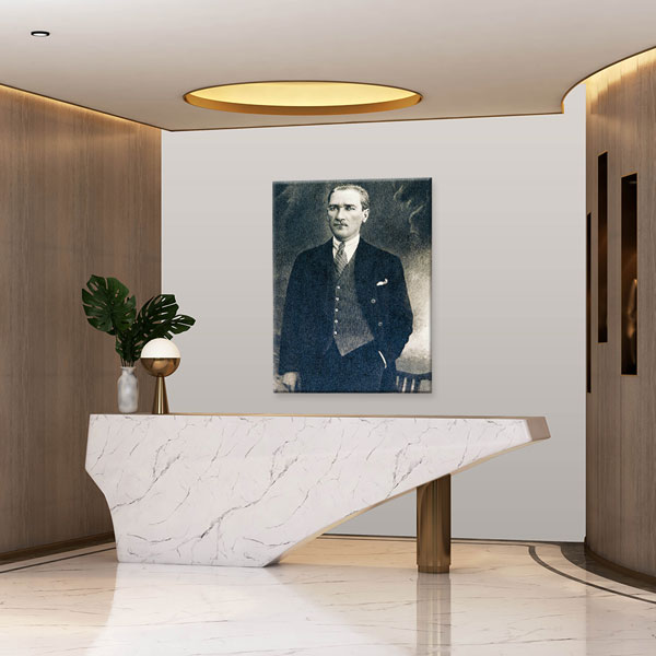 ataturk-tablolari-6178-02 Atatürk Portresi Klasik Duruş Kanvas Tablo 6178
