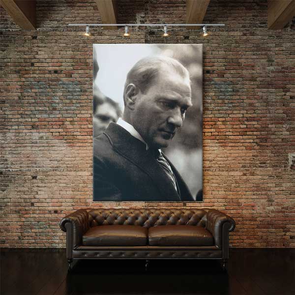 Düşünceli Atatürk Portre Kanvas Tablo 13942
