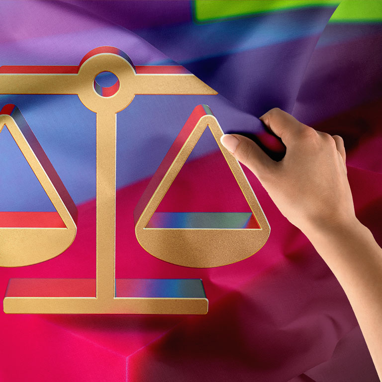 avukat-ofis-duvar-dekor-5298-06 Modern Adalet Terazisi Duvar Örtüsü – Renkli Tasarımlı Kumaş Baskı 5298