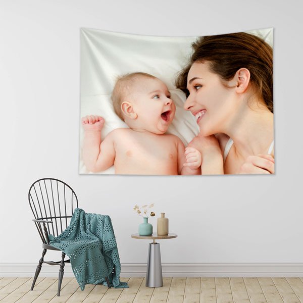 Anne ve Gülen Bebek Duvar Örtüsü 8392