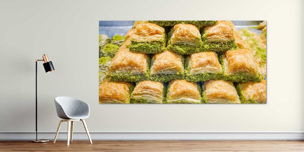 Fıstıklı Baklava Temalı Büyük Ebat Duvar Dekoru – 12465