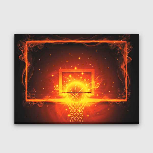 basketball-decor-5791-00 Ateşli Basketbol Kanvas Tablo – 5791